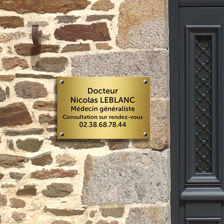 plaque professionnelle