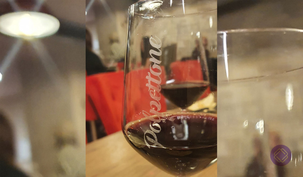 Verre de vin avec gravure laser en surface